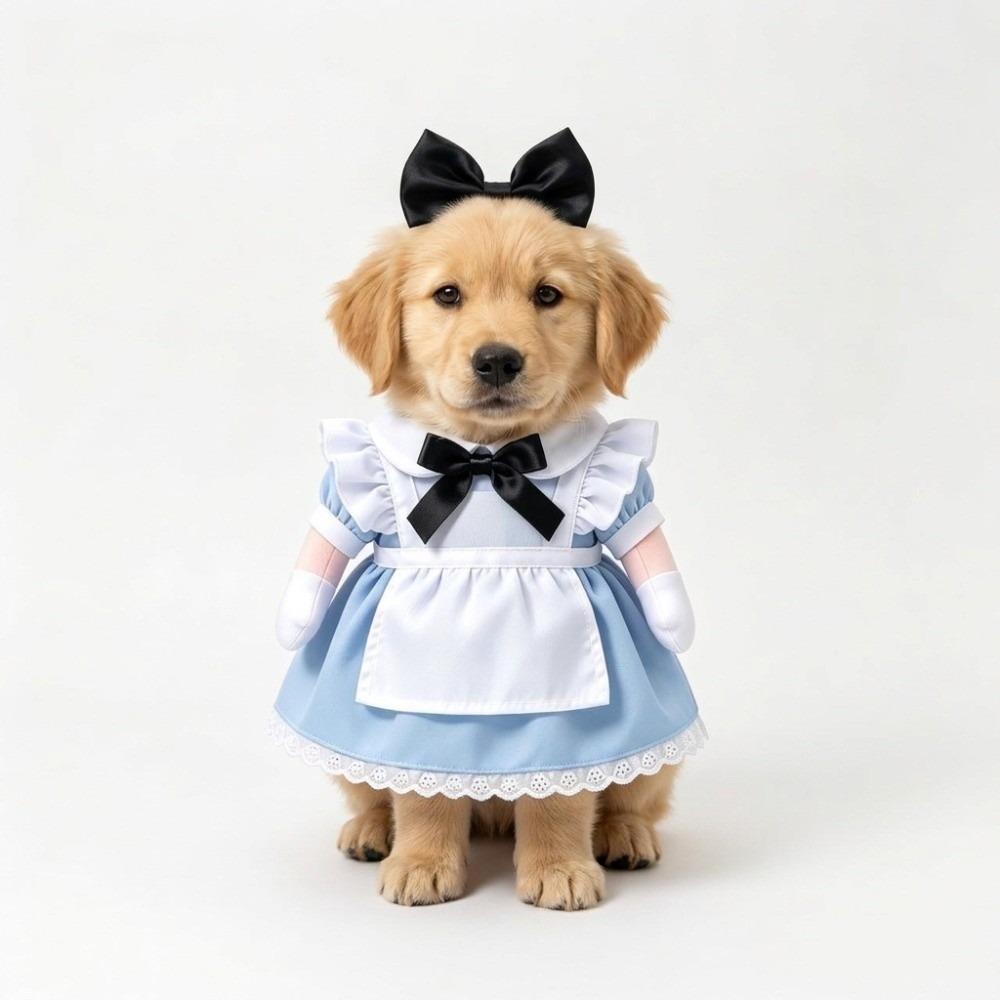 Role Play Pet Apron Dress Breathable Kitty Puppy Cosplay Costume Pet Supplies Clothing