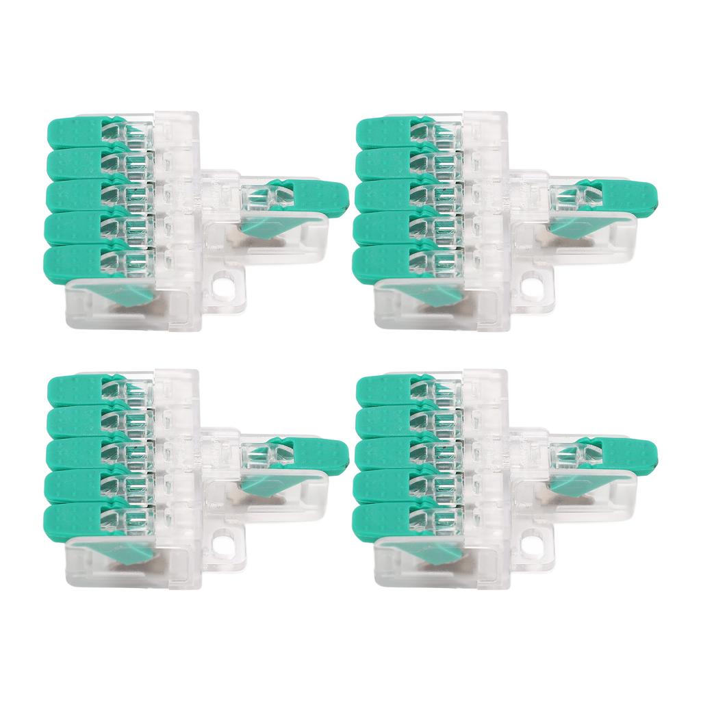 10Pcs 1 In 5 Out Electrical Splicing Wire Connector Quick Wiring Splice Cable Connector 41A 450V