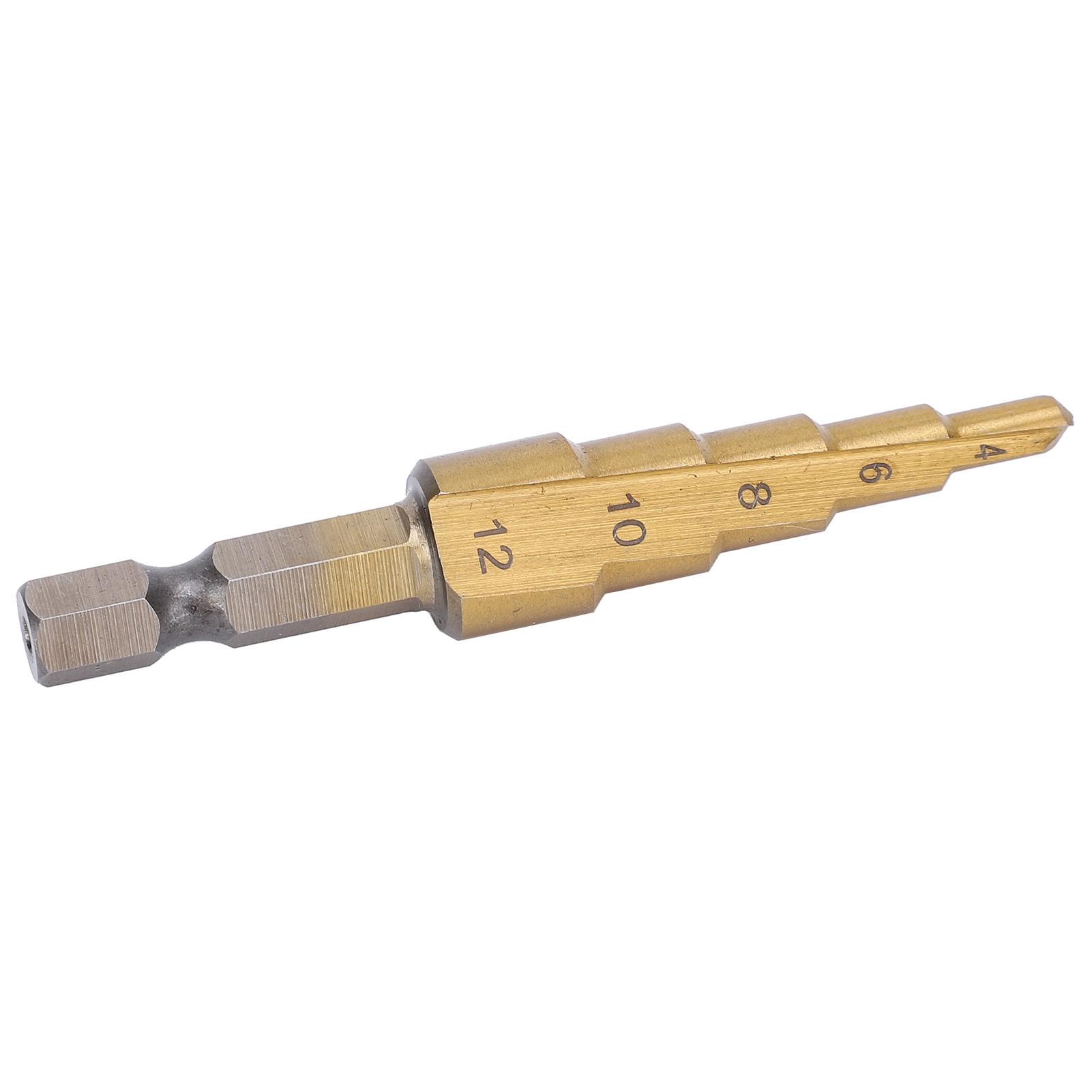 

Ступенчатое сверло HSS Многоступенчатое Коническое Развертывание Прямая канавка Ручные инструменты 4мм~12мм