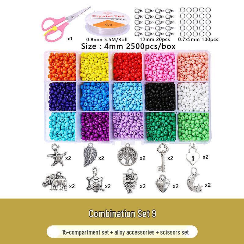 

Набор для изготовления ожерелья и браслета из стекляруса 24 цветов с застежкой-лобстером