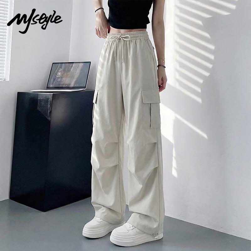 MJ STYLE Women s Straight-Leg Cargo Pants L