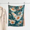Autumn and winter new double-sided color oil painting series imitation cashmere thickened warm scarf women's air conditioner shawl