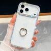 Star Transparent Glitter Powder Suitable for IPhone17Air Phone Case Apple 16 Ring Bracket 15 Diamond Mounted Anti Fall Cover