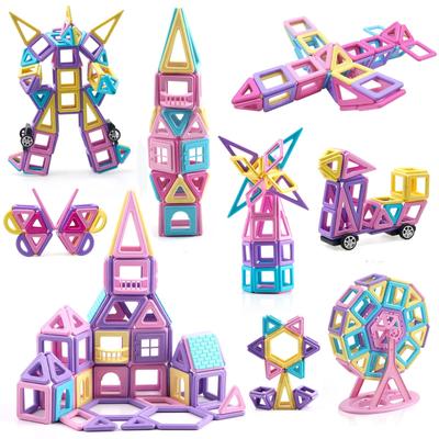 AMYCOOL 129PCS Magnetblöcke Mädchen Magnetblöcke Spielzeug Magnetische Kinder Lernspielzeug Jungen Magnetspielzeug Bausteine Spielzeug Beliebtes süßes 3D