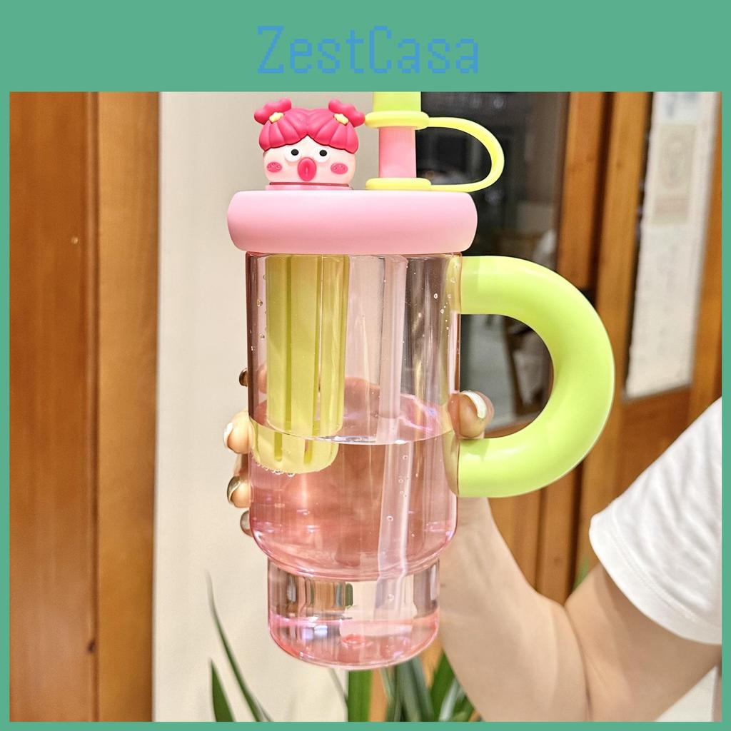 Water Bottle Girl High Design Portable Straw Cup With Heat Resistant Material For Outdoor Use
