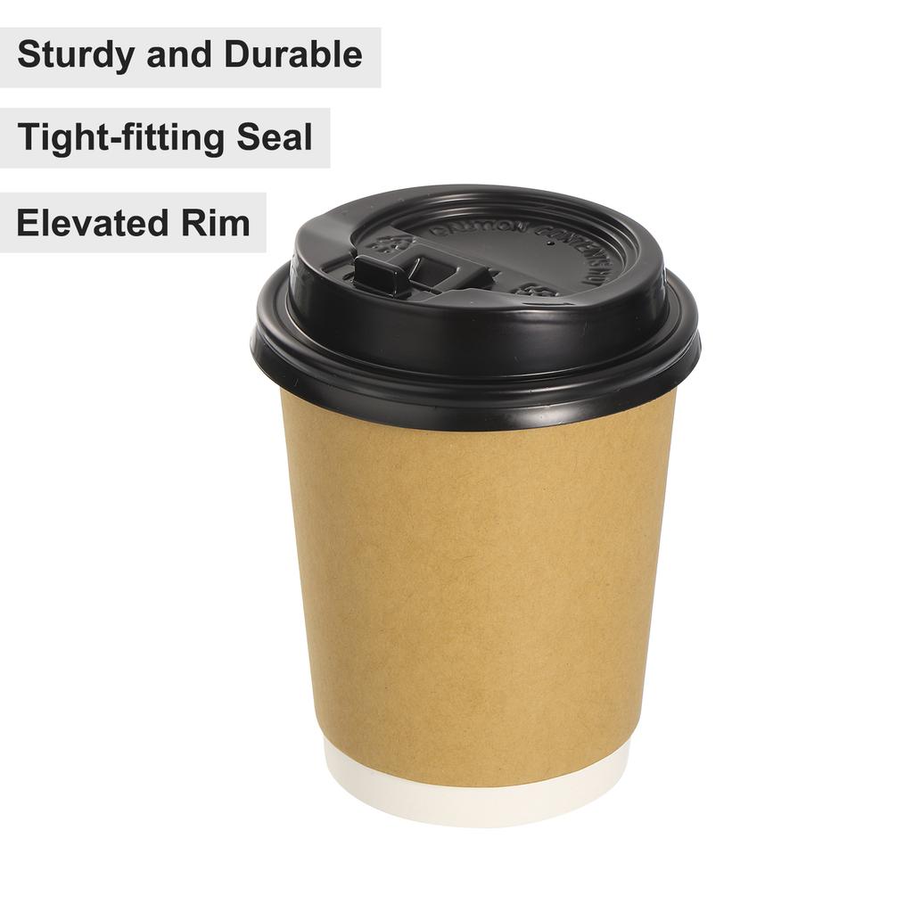 50 Stück Einweg-Kaffeebecherdeckel 88mm/89mm/92mm Plastikdeckel für 10/12/16OZ Kaffeebecher für kalte und heiße Getränke Milchtee