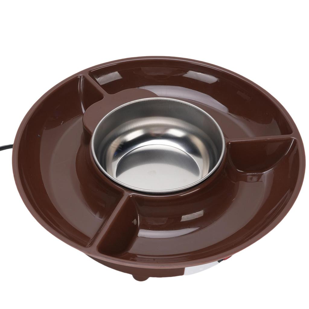 Electric Chocolate Melting Pot Stainless Steel 25W Chocolate Fondue Pot Set for Dipping Drizzling Decorating