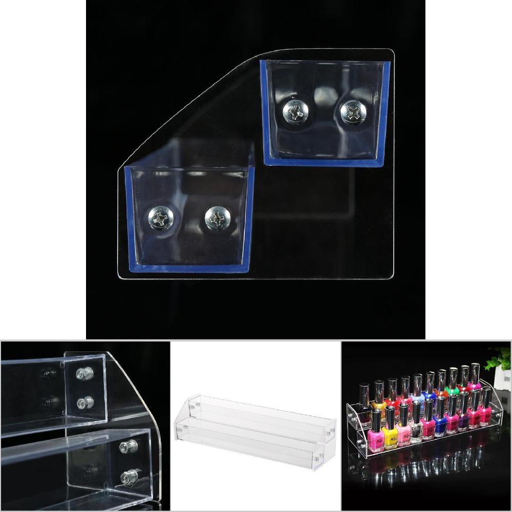 Sturdy and Stable Clear Makeup Display Stand 3-Tier Skincare Organizer For Countertop Display