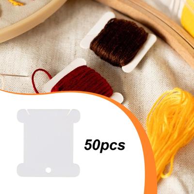 50x Stickgarnkarten Organizer Halter Einfach zu bedienen Kreuzstich Werkzeuge Stickgarnspulen