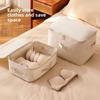 Cotton Linen Storage Bag With Zipper For Bedroom Closet Organization