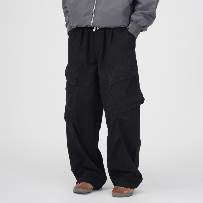 Wassup Trendy Retro Japanese Workwear Pants for Men, Ins-Style Trendy American Loose Straight-Leg Wide-Leg Casual Long Pants