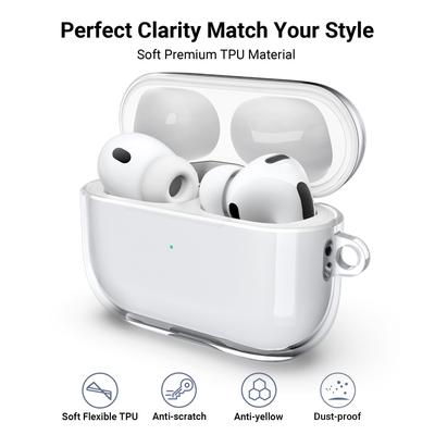 Soft Clear Case For New AirPods Pro 3 with Keychain&Cleaner Kit Accessories Shockproof Protecitve For AirPods Pro 3rd Generation