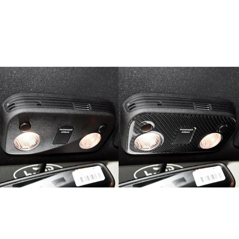 Pentru Ford Mustang Mustang GT 2015-2018 Lampă de citire Autocolant din fibră de carbon reală Lampă de citire pentru mașină Capac interior