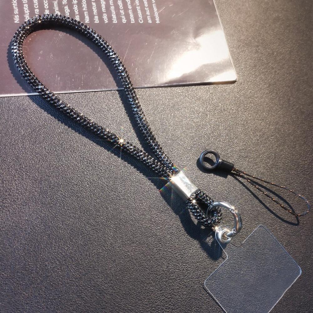 Glitter Rhinestone Phone Lanyard Bling Bling Anti-lost Wrist Rope Phone Accessories
