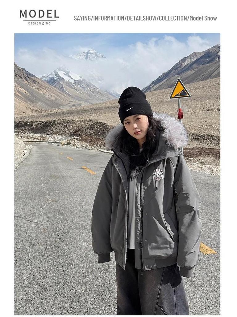 Women's 2025 Retro Parka Down Cotton Jacket - Winter Warmth, Short Workwear Essential