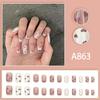 French Heart Bow Sweet Girl Whitening Detachable Nails - 24 Pieces