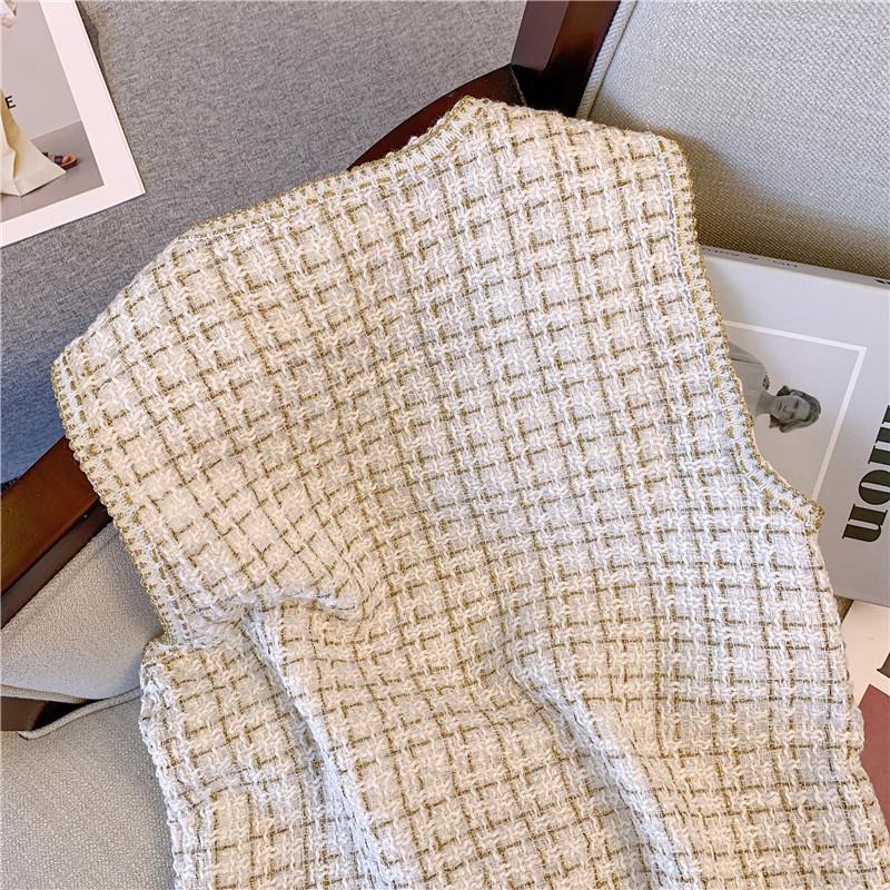 Spring and Autumn New Models Wear Tweed Outside with A Vest for Women's Foreign Style Age-reducing Short Vest Jacket