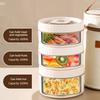 1Set Lunch Box Portable Insulated Lunch Container Set Stackable Bento Stainless Steel Lunch Container