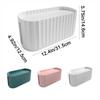 Plastic Cable Management Box Large Capacity Data Cable Organizer Power Cord Box  Desktop
