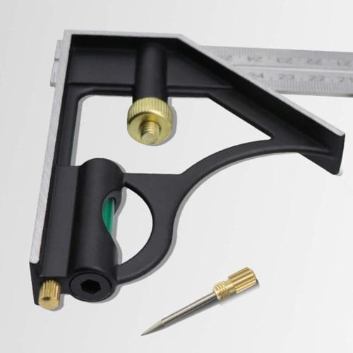 Woodworking Straight Edge, Right Angle Ruler - Adjustable Woodworking Ruler, Angle Measuring Tool, Adjustable Combination Right Angle Ruler for Woodwo