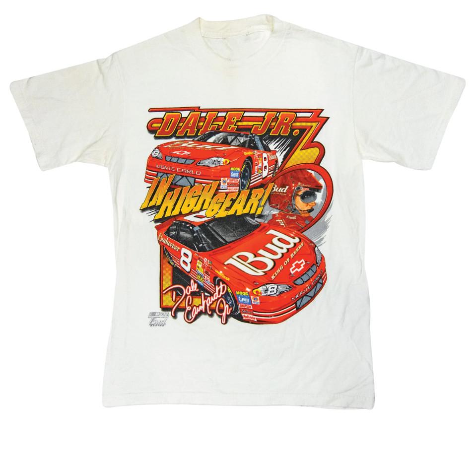 Nascar Retro Vintage Dale Jr In High Gear Bud Graphic TShirt Racing Car Unisex T-Shirt