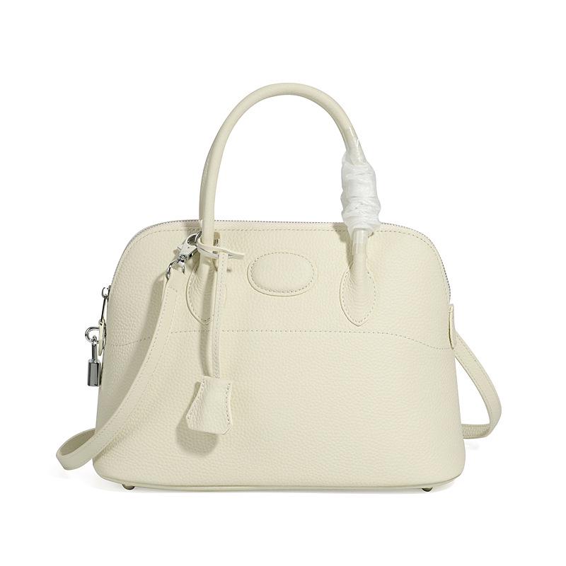 Νέα Γυναικεία Τσάντα Χειρός από Γνήσιο Δέρμα με Μοτίβο Λίτσι - Ευρωπαϊκό & Αμερικανικό Μοντέρνο Σχέδιο Κοχύλι