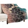 Ombre Dream Cubes Throw Blanket Luxury Throw For Baby Camping Custom Blankets