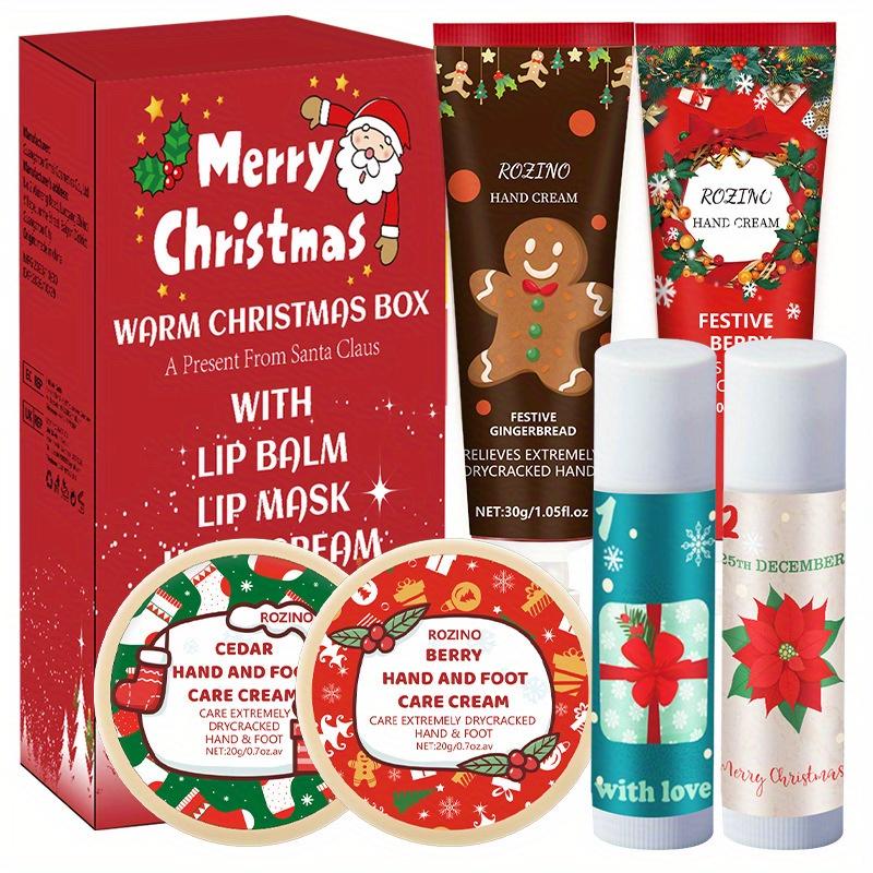 Christmas Hand Cream + Lip Balm + Anti-chapped Skin Care Set, Away From Dryness, All-around Moisturizing and Hydrating, Perfect Christmas Gift