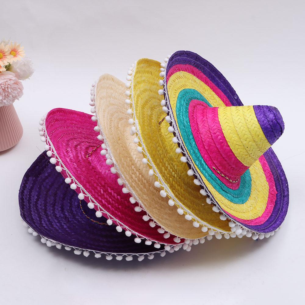 Halloween Mexican Party Hat Colorful Wide Brim Sun Hat Summer Beach Hat  Outdoor