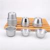 10pcs Concave Round Cup with Cavity Aluminium Cake Mould Steamed Mini Mousse Cheese Mold Egg Tart Holder DIY Baking Tools