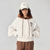 Kappa 1916 Series Outdoor Sports Loose Short Windbreaker Removable Hooded Jacket Women Jackets White K0E82FJ03