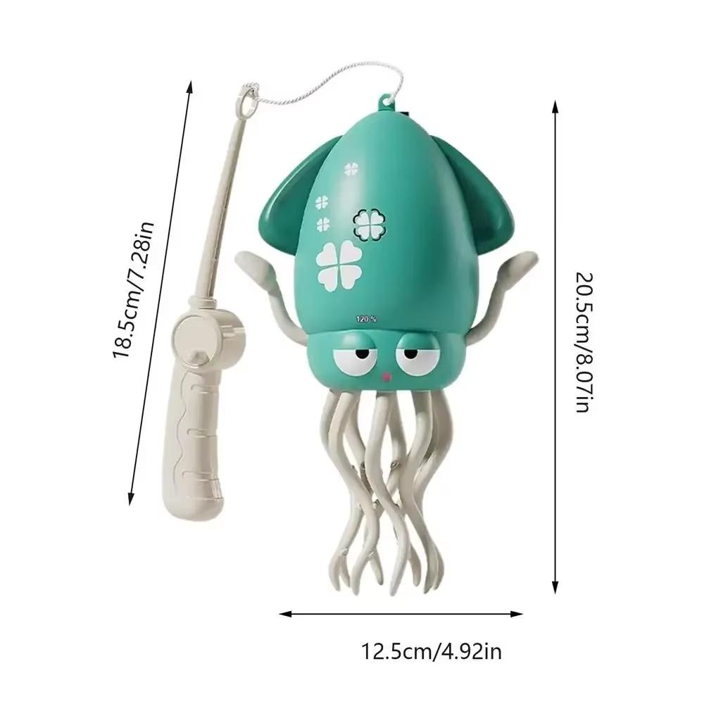 Electric Dancing Squid Octopus Dancer Novelty  Fidget Toys Luminous Music Baby Crawling  Toys Games For Kids Children Pets Cats