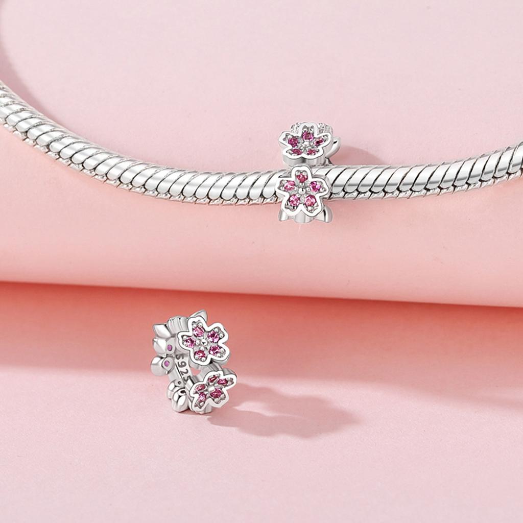 Beads Copper Charms Original Zircon Cherry Seed Beads Fit Bracelet Jewelry Diy Women Fine Gift Accessory