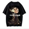 Koszulka Anime NieR: Automata 2B w czarnej sukience i z nadrukiem miecza, męska damska, vintage, oversize, streetwear, bawełna, dla s