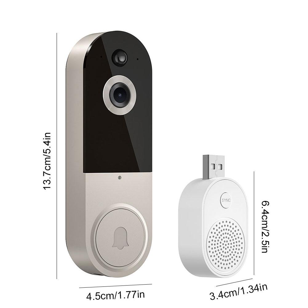 

1080P Video Doorbell WiFi Wireless Outdoor Door Bell Camera 2 Million Pixels 2-Way Video Door Phone with Camera Motion Detection