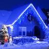 Gfoxmall Icicle LED Illumination 400 Waterproof String for Window Garden Party Lighting 2-in-1 Lights, 10m, Bulbs, Lights, Balcony, Indoor/Outdoor