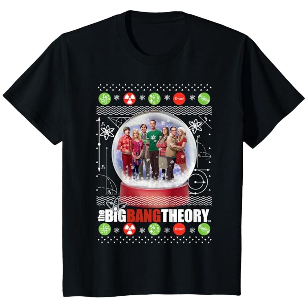 The Big Bang Theory Girls Snow Globe Cotton Christmas T-Shirt