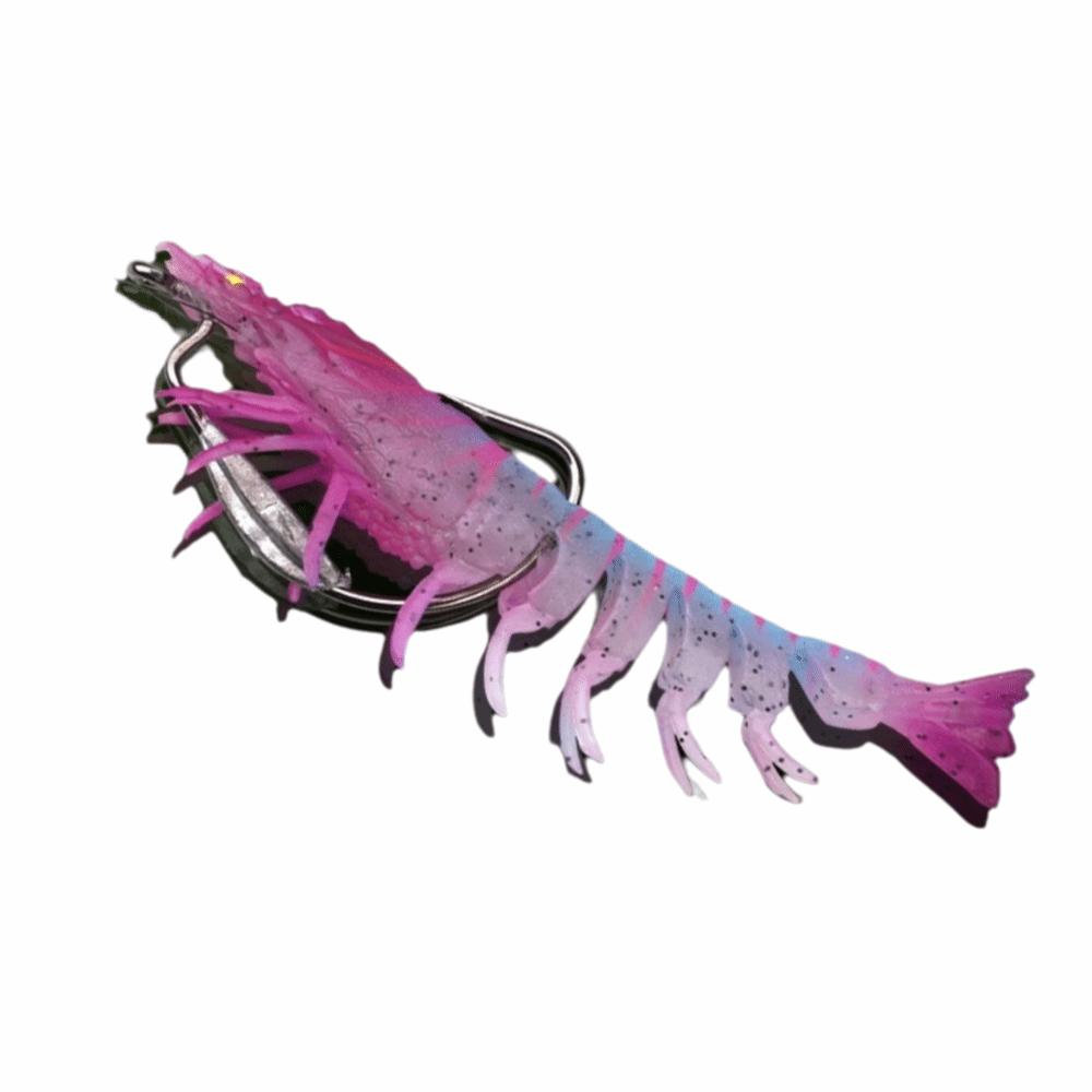 

9.5cm Length TPE Shrimp Fishing Lures 10g Weight Artificial Shrimp Design Prawn Artificial Bait Pre-rigged Hooks