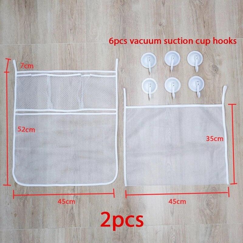 Baby Bath Toys Cute Duck Frog Mesh Net Toy Storage Bag Strong Suction Cups Bath Game Bag Bathroom Organizer Water Toys for Kids