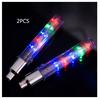 2Pcs LED Tyre Tire Valve Caps Wheel Spokes LED Warning Light for Bike Mountain Road Bicycle