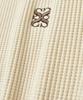 Satur Lawton Waffle Collar Track Zip-Up Jacket Cream
