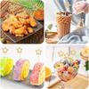 50pcs Golden Silver Hollow Star Bamboo Skewers Buffet Fruit Food Picks Cocktail Sticks Christmas Party Birthday Wedding Decor