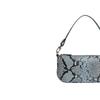 By Far Rachel Vintage Snake Print Leather Shoulder Bag Women Shoulder Bag Blue 19PFRCLSBURMED