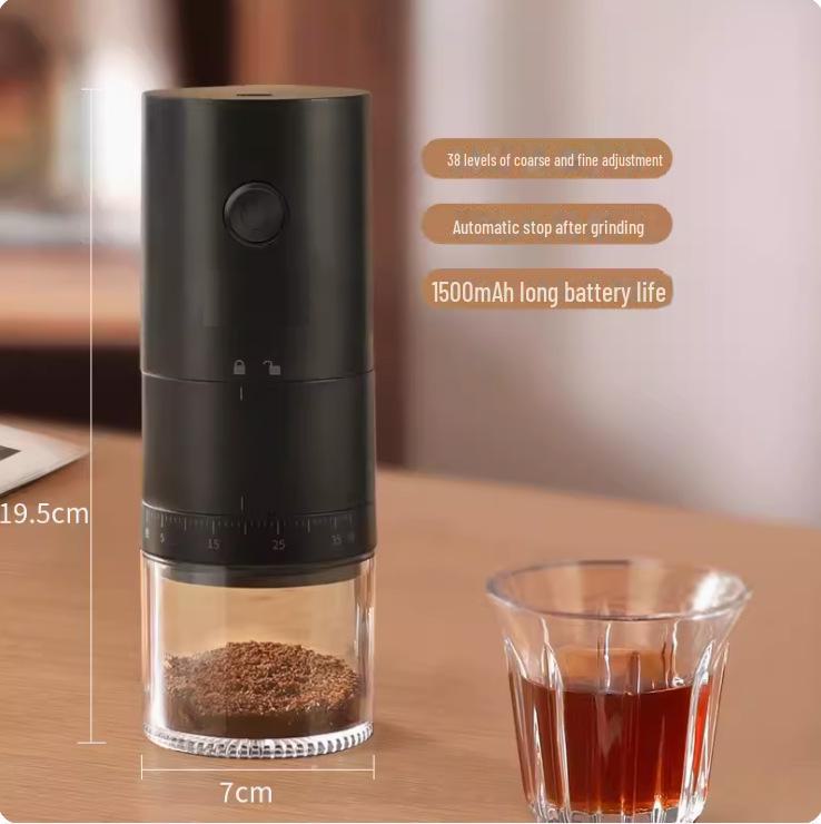 Portable Electric Coffee Bean Grinder with USB Charging - Compact & Efficient