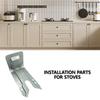 Anti Tip Range Bracket Set Cooker Anti Tip Set Kitchen Appliance Stability Rack Stove Safety Bracket Metal Texture