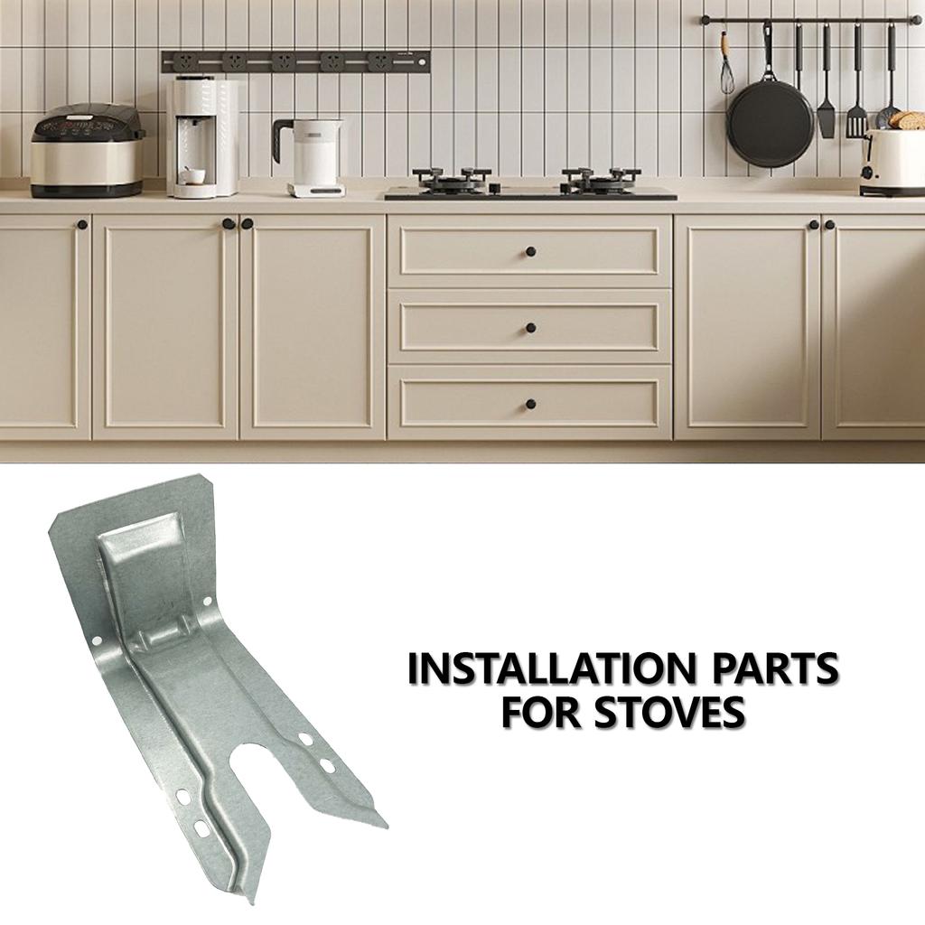 Anti Tip Range Bracket Set Cooker Anti Tip Set Kitchen Appliance Stability Rack Stove Safety Bracket Metal Texture