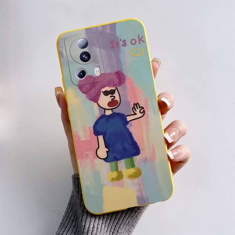 For Xiaomi 13 Lite Civi2 Phone Case Cute Cartoon Cat Fox Soft Silicone Bumper Cover For Xiaomi13 Lite Xiaomi Civi 2 Fundas Shell