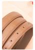 2026 Women's Smooth Buckle Leather Belt: Two-Layer Cowhide, Casual Versatile High-End Waist Cincher