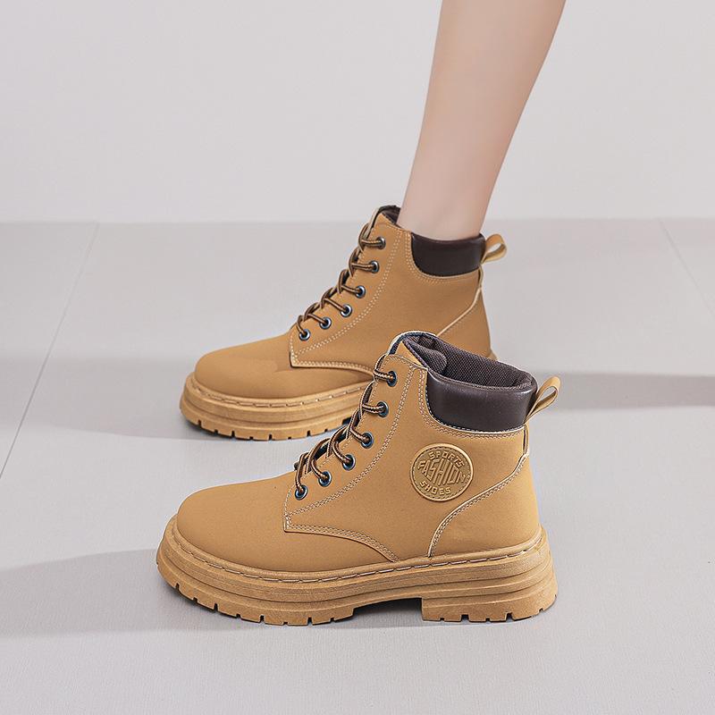High-top Martin Women's Autumn New British Style Short Versatile Platform Casual Shoes Snow