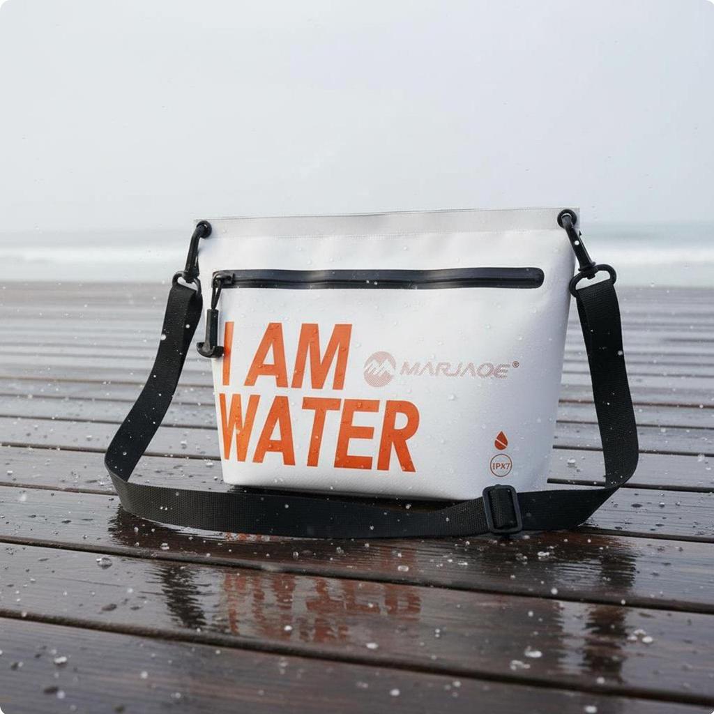 Submersible Dry Bag PVC Material Water Sports Shoulder Lightweight Airtight Zipper Pouch for